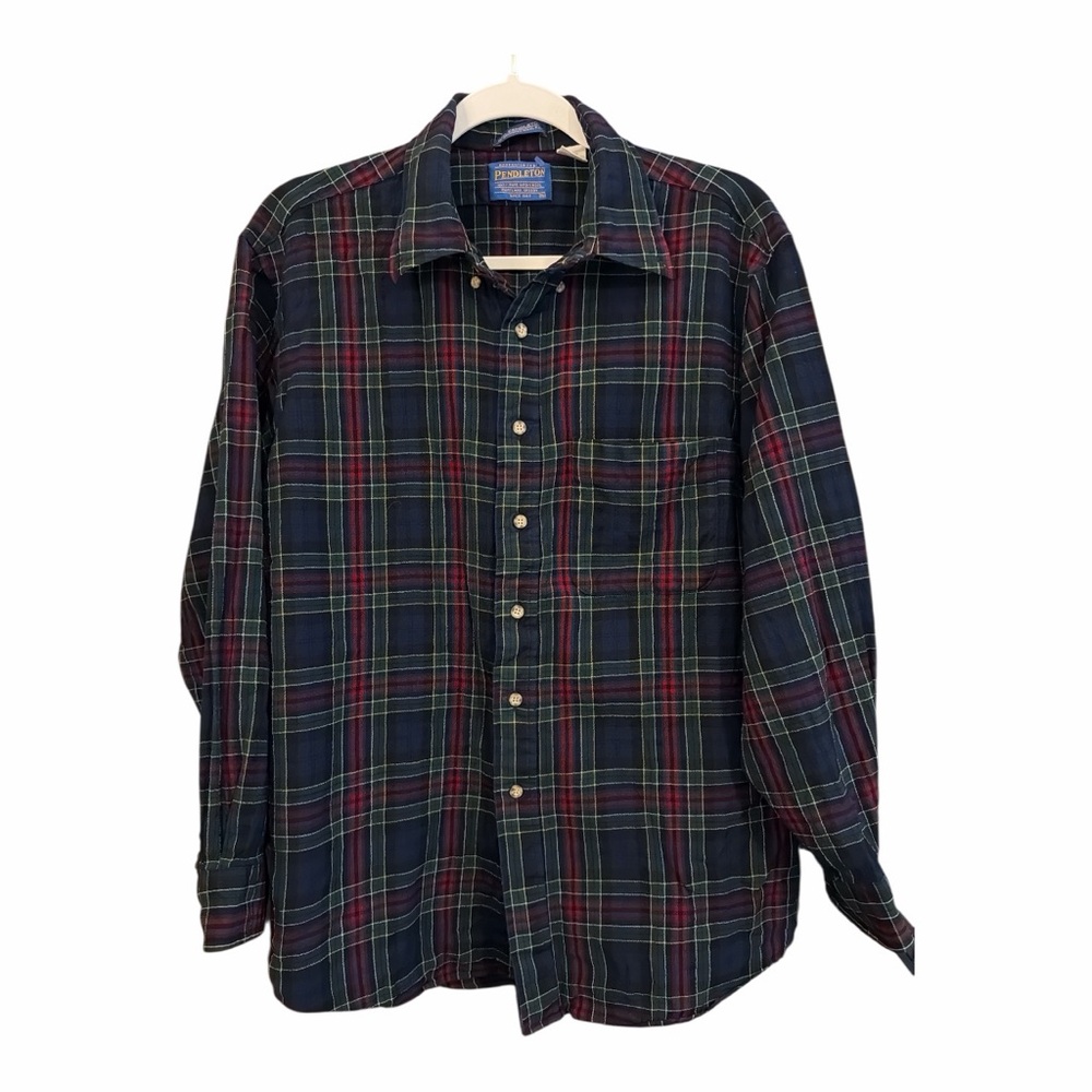 Pendleton Allison Tartan Wool Sir Pendleton Flannel Shirt XL Vintage Lumberjack